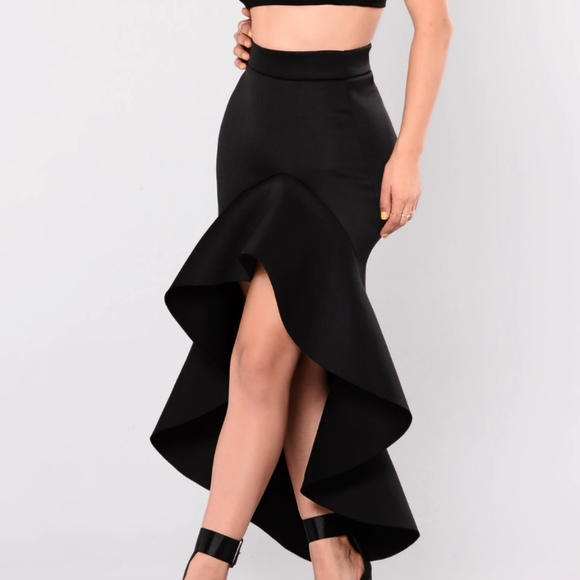 Fashion Nova Dresses & Skirts - Final Price Drop! Fashion Nova Scuba Hi-Lo Skirt